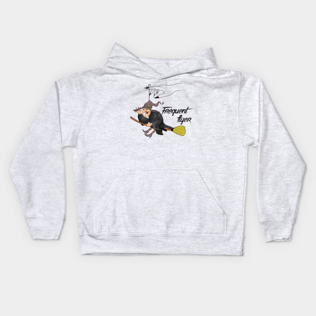 Frequent Flyer Kids Hoodie by MZeeDesigns